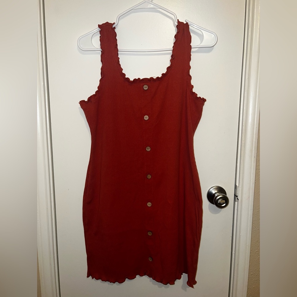 Pink Button-Down Sleeveless Dress